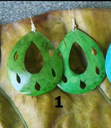 Dyed Coconut earrings