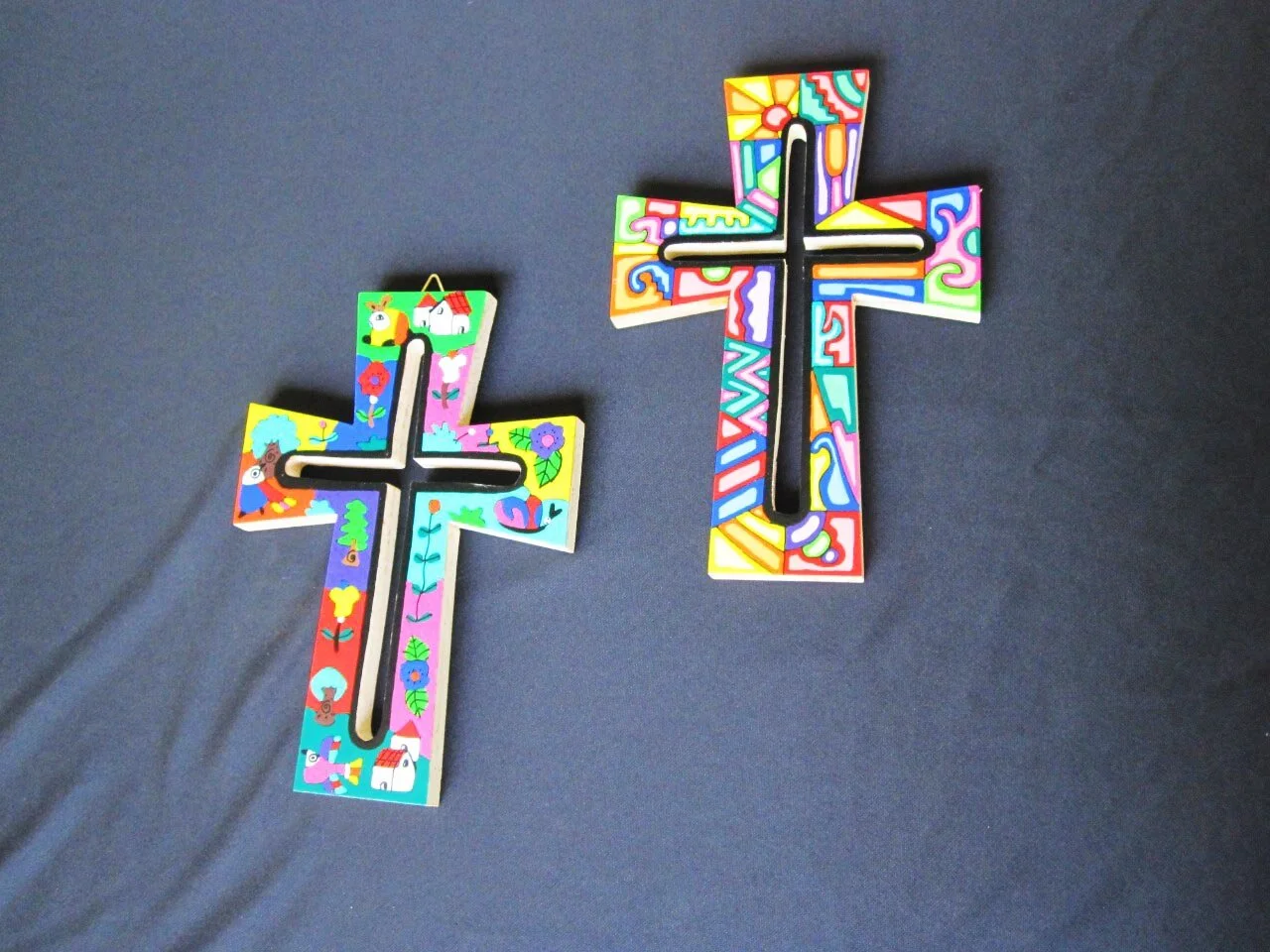 Abstract cross with hole