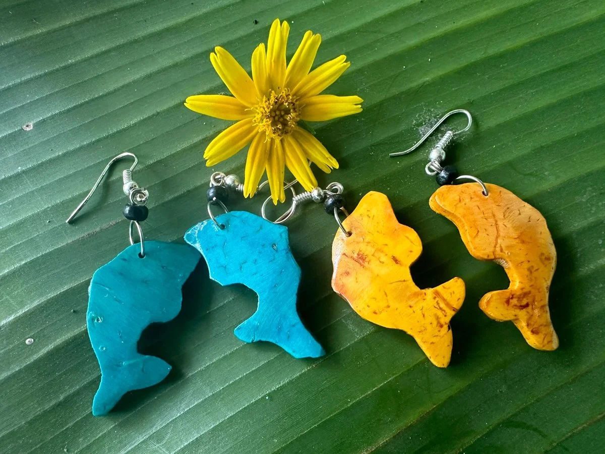Dolphin Coconut Earrings