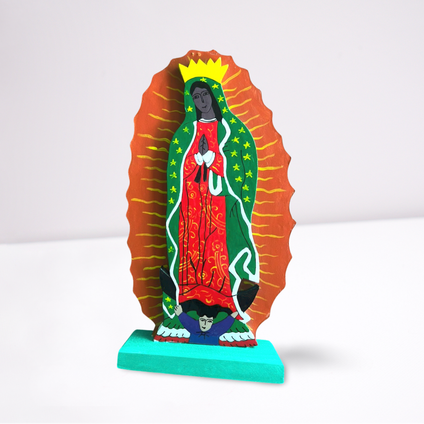 Virgen of Guadalupe Plaque with vase
