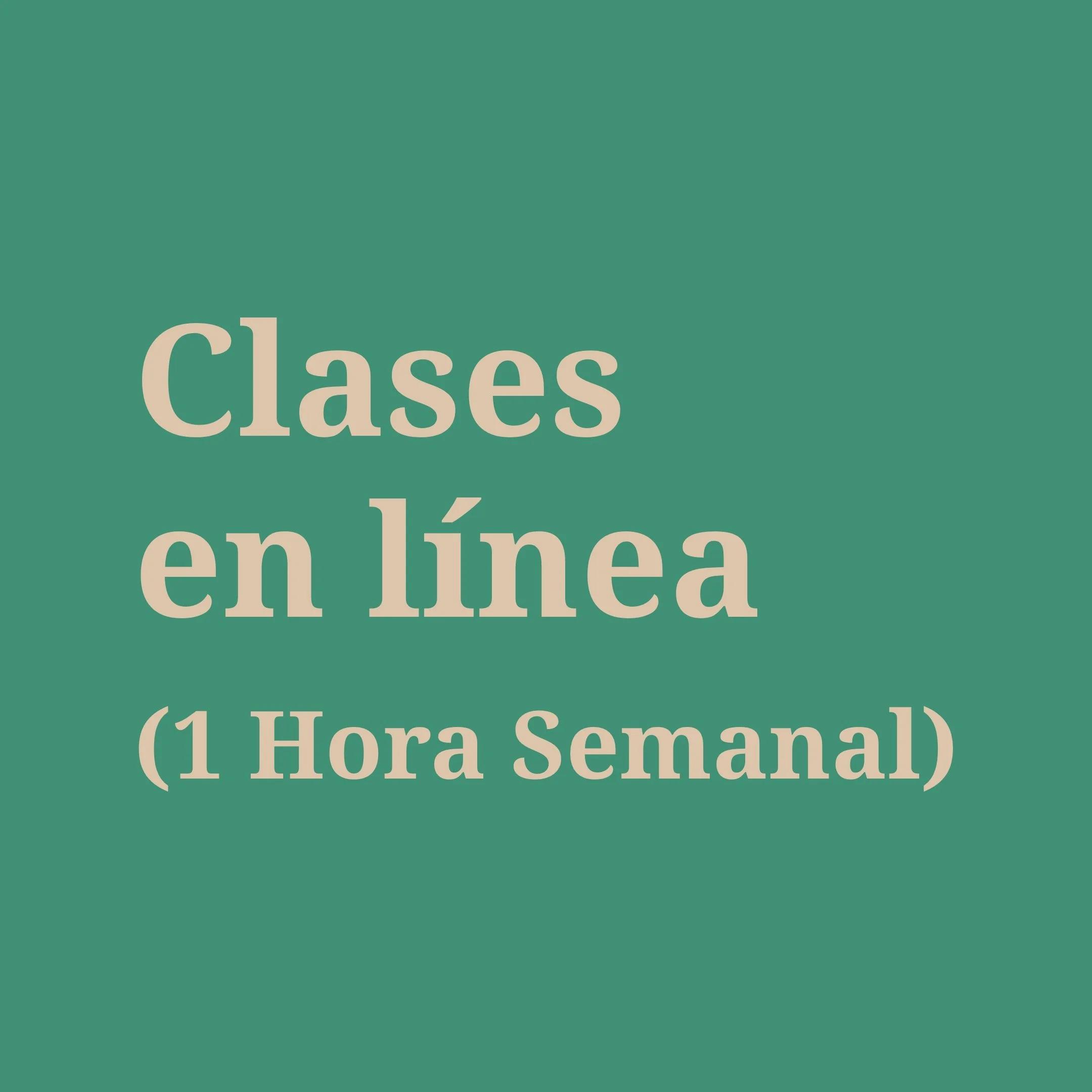Clases de español en línea (1 Hora Semanal)