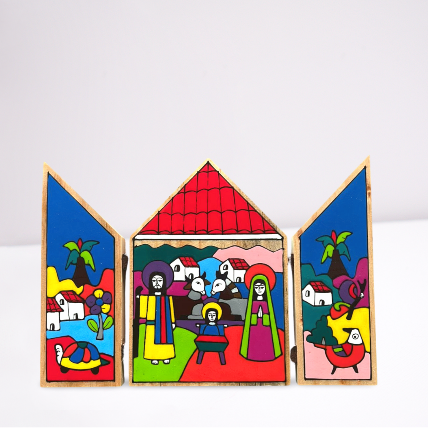 Tryptical nativity scenes