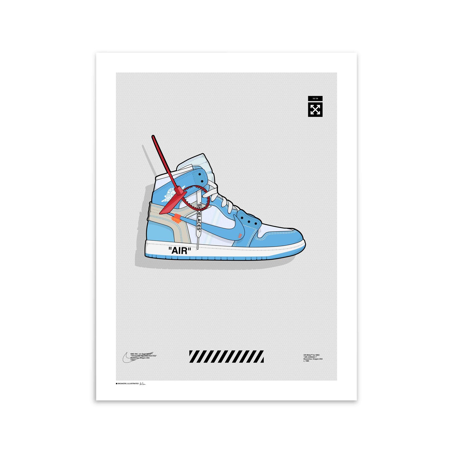 Ladrillo peso Superficial Off-White X Nike Air Jordan 1 'UNC' Poster — Sneakers Illustrated