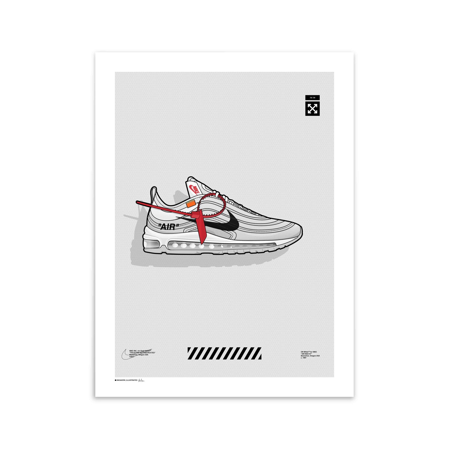 Off-White X Nike Air Max 97 'The Ten' Poster — Sneakers Illustrated