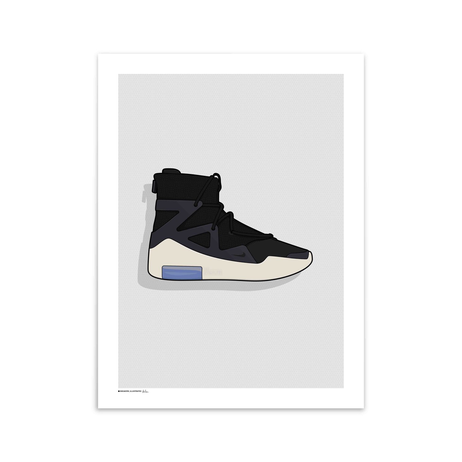 Air Fear of God 1 'Black' Poster — Sneakers Illustrated
