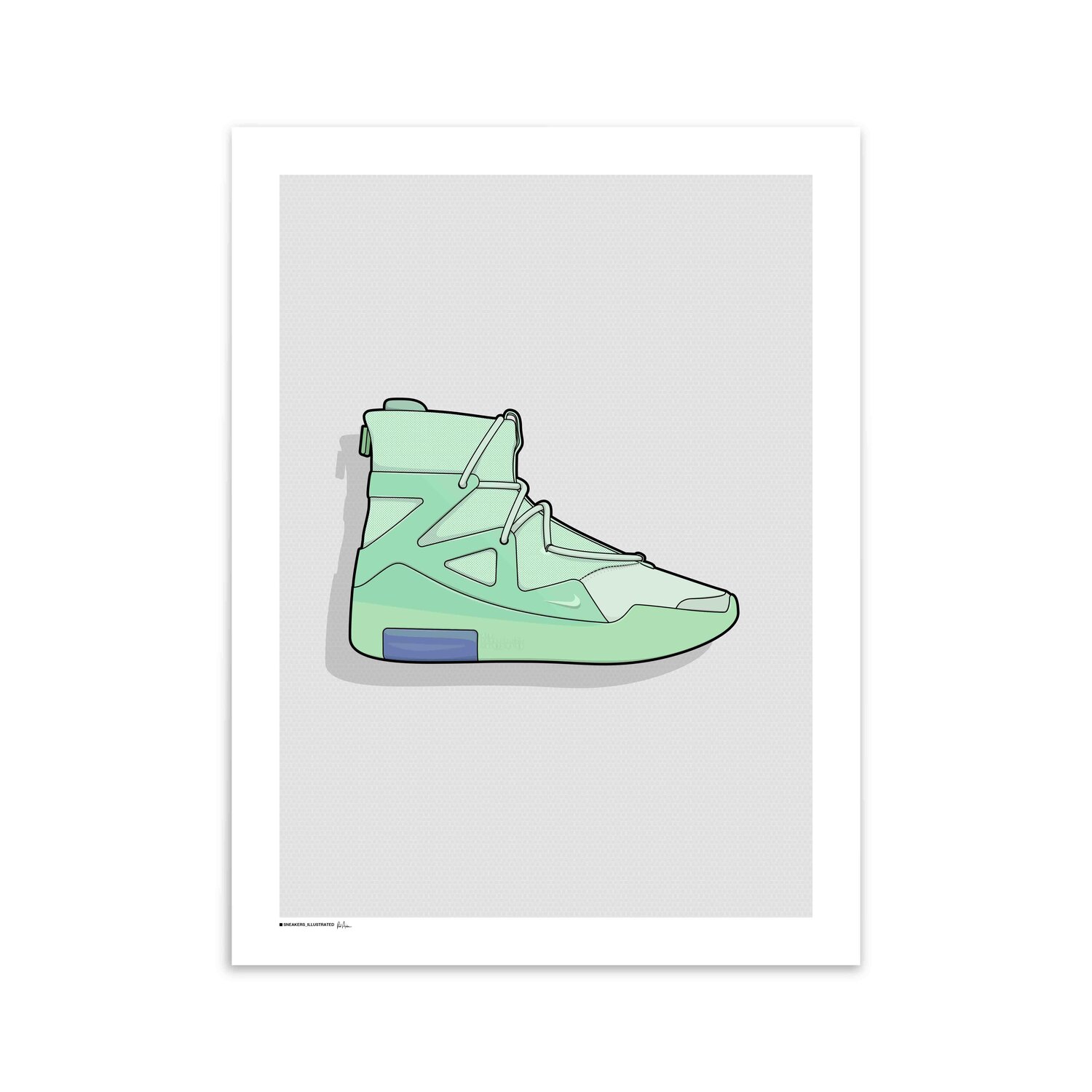 Nike Air Fear of God 1 'Frosted Spruce' Poster — Sneakers Illustrated
