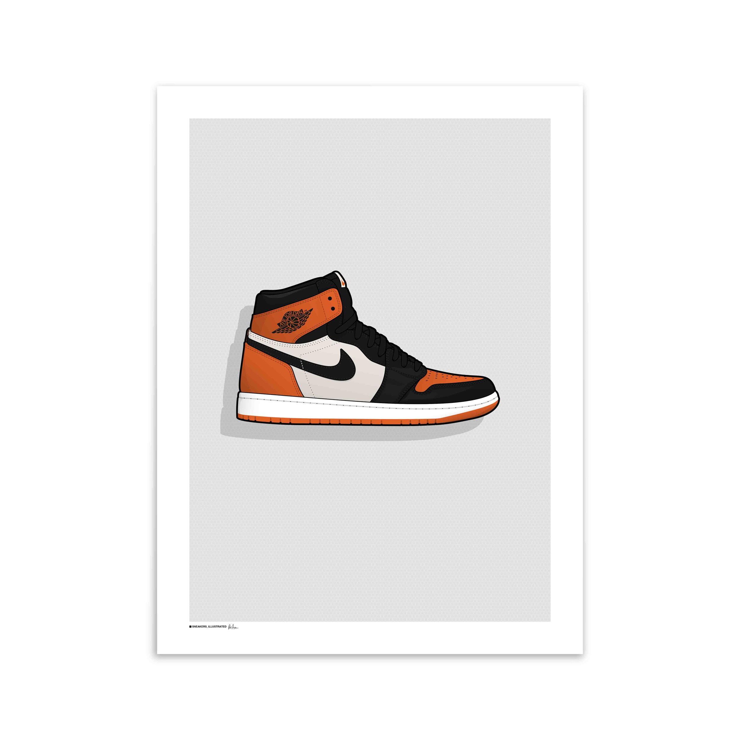 Air Jordan 1 'Shattered Backboard' Poster — Sneakers Illustrated