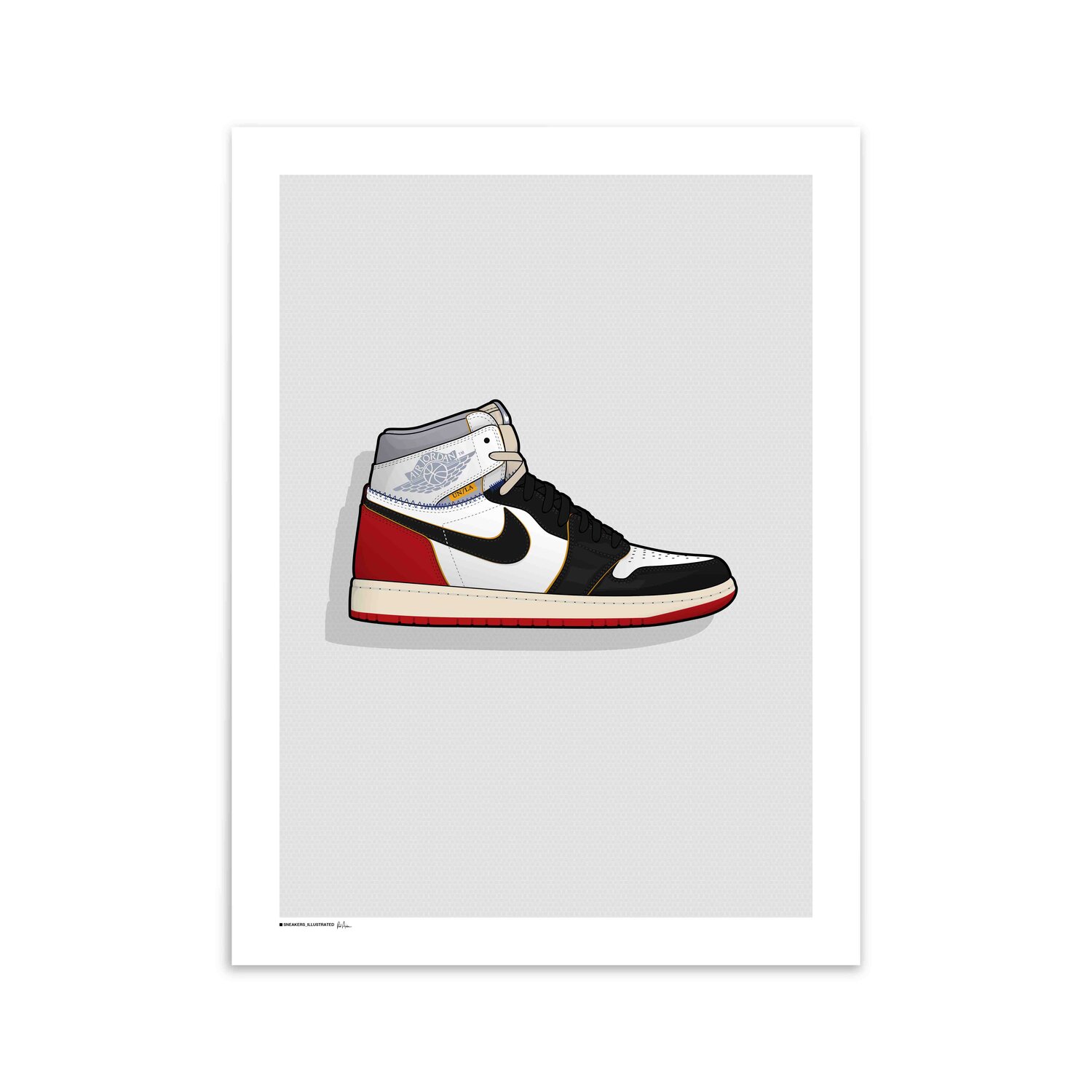 I need Borrow Effectively Air Jordan 1 'Union Black Toe' Poster — Sneakers Illustrated