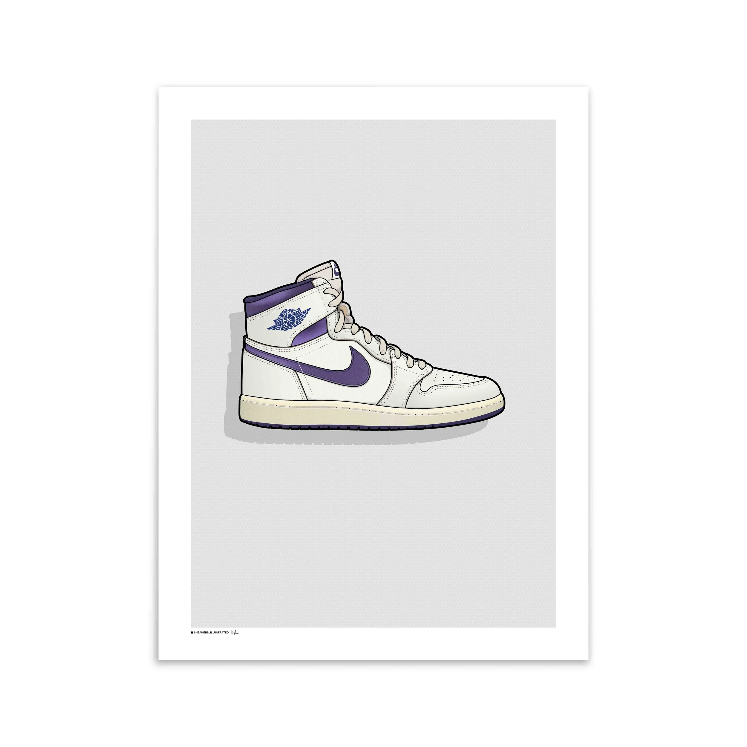 Air Jordan 1 OG 'Metallic Purple' Poster — Sneakers Illustrated