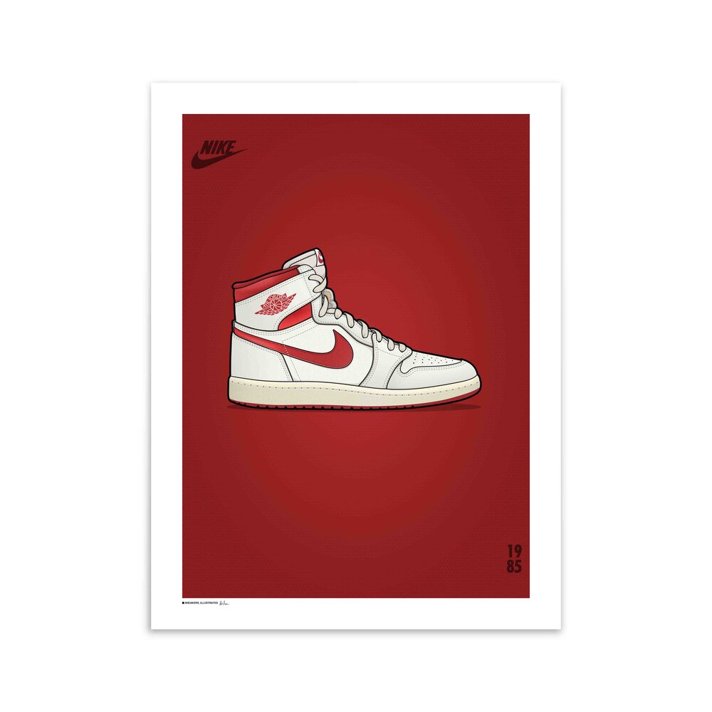 1985 Air Jordan 1 'Metallic Navy' Poster [Limited Edition] — Sneakers  Illustrated