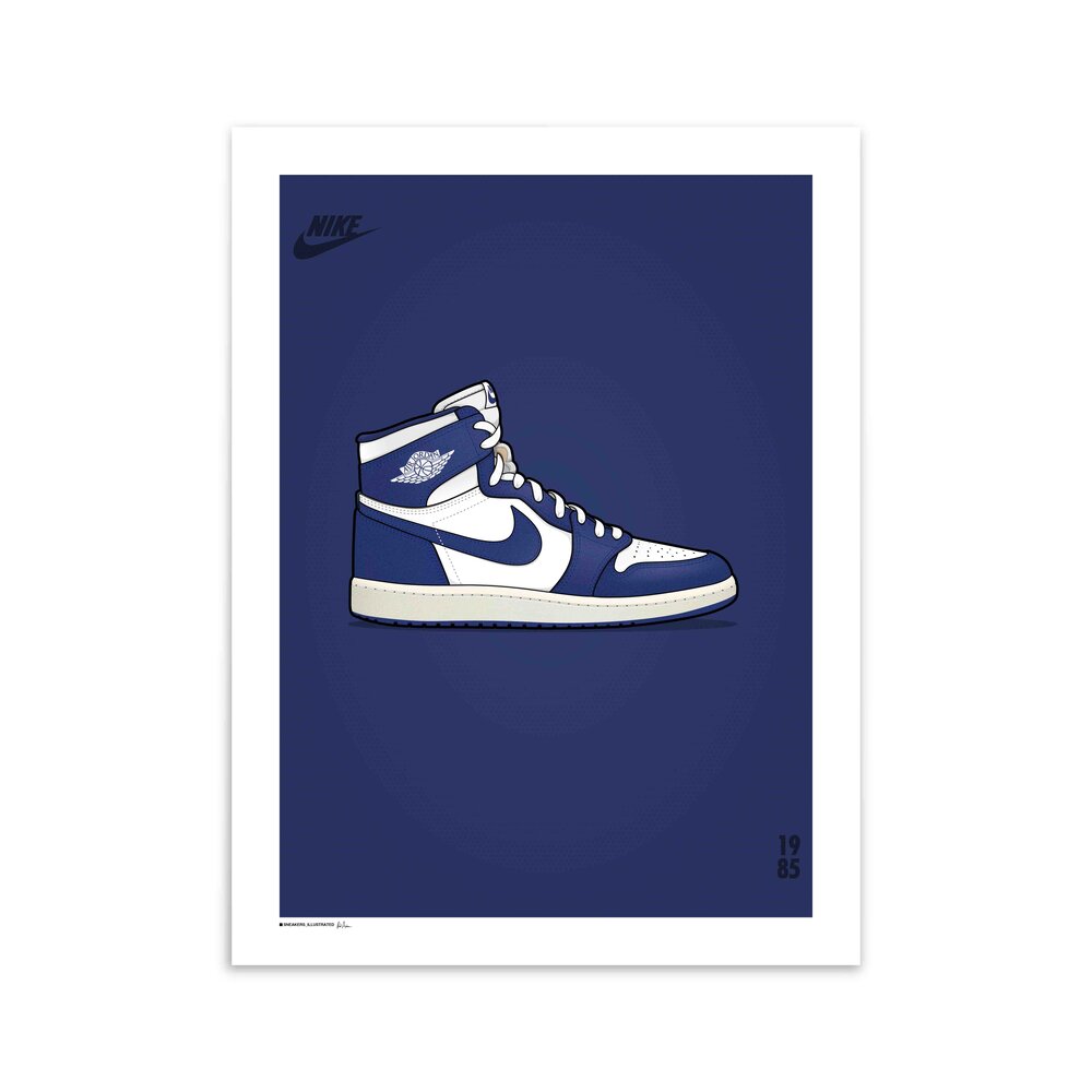 1985 Air Jordan 1 'Kentucky' Poster [Limited Edition] — Sneakers Illustrated