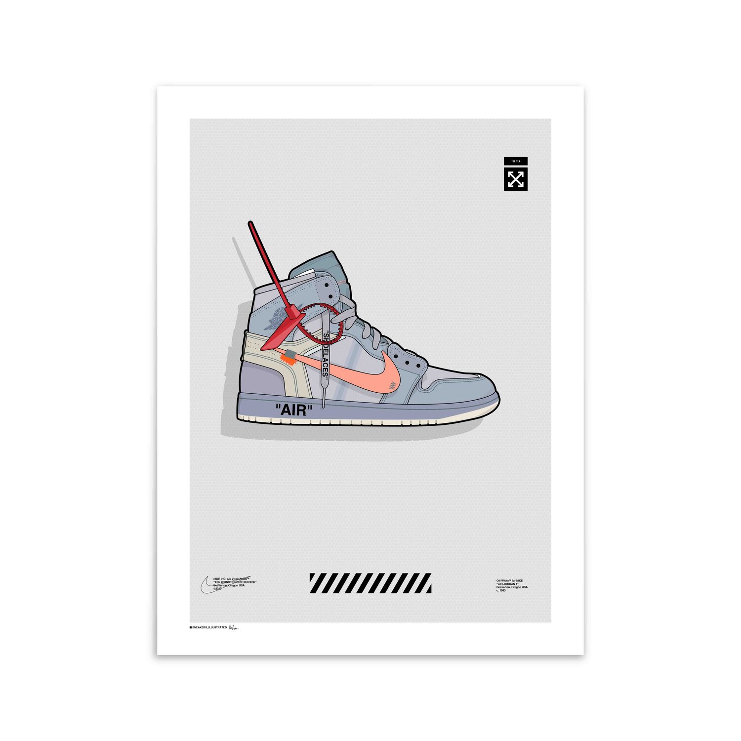 dækning klasse impressionisme Off-White X Nike Air Jordan 1 'Inertia [Concept]' Poster — Sneakers  Illustrated