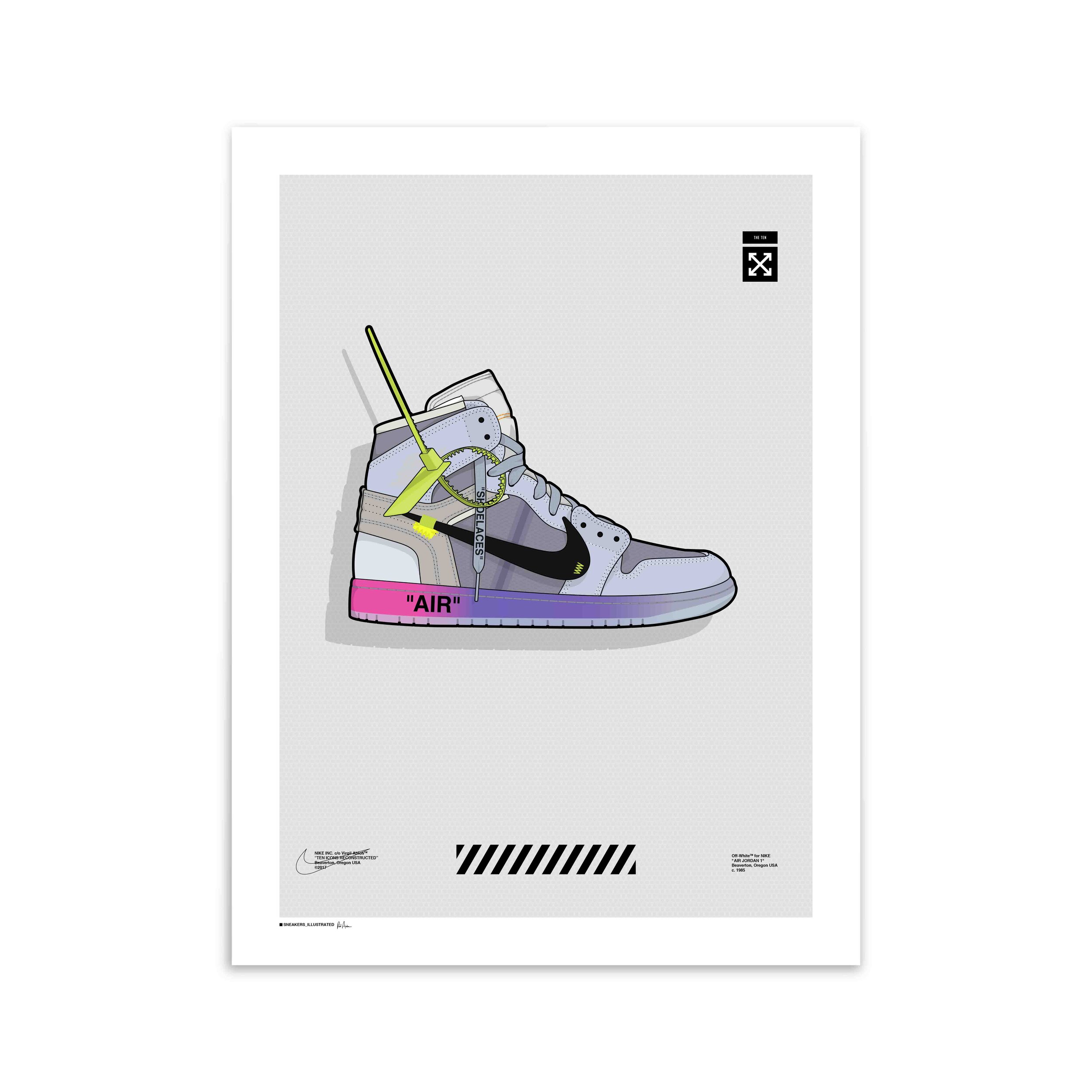 nike off white drawing