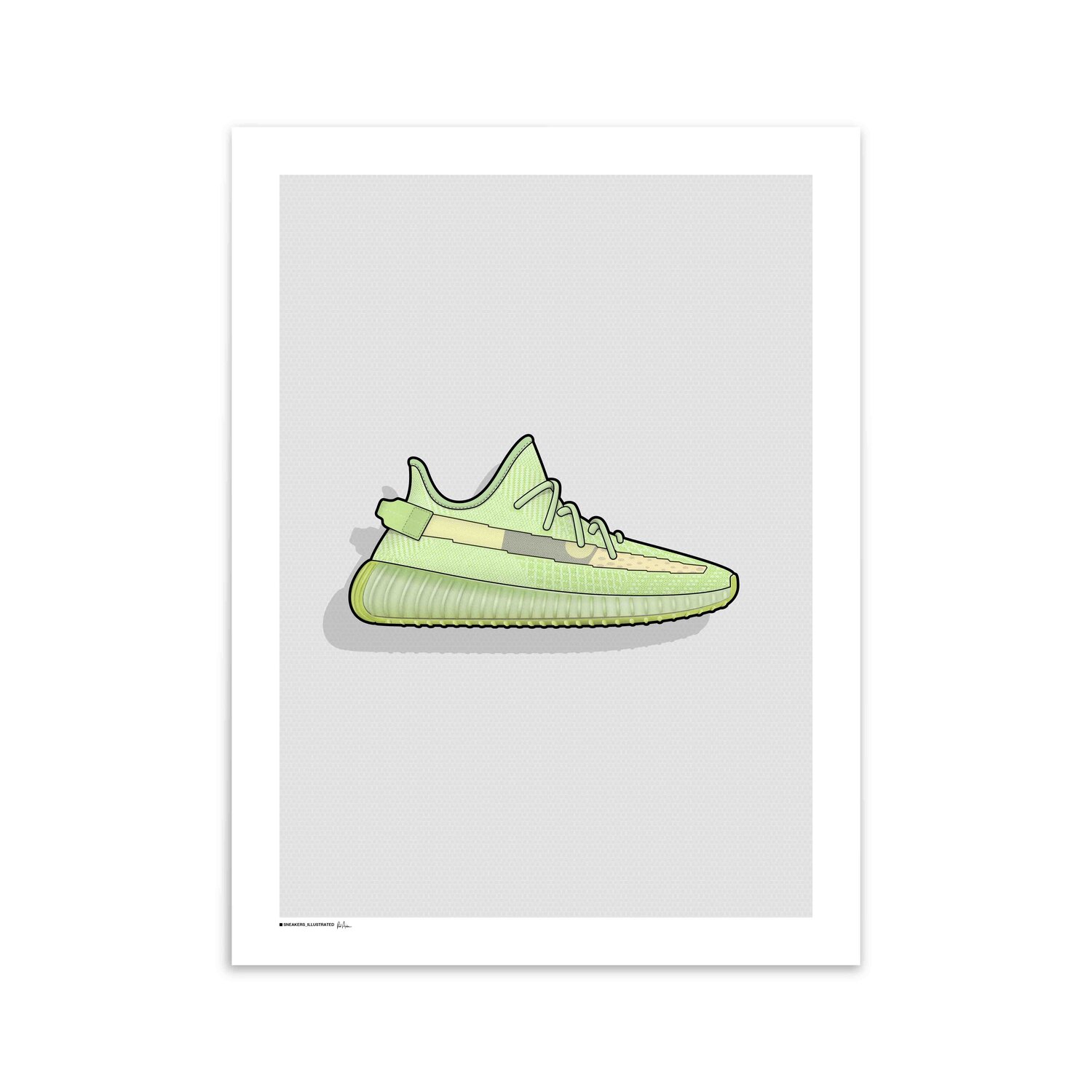 Yeezy Boost 350 V2 'Glow' Poster — Sneakers Illustrated