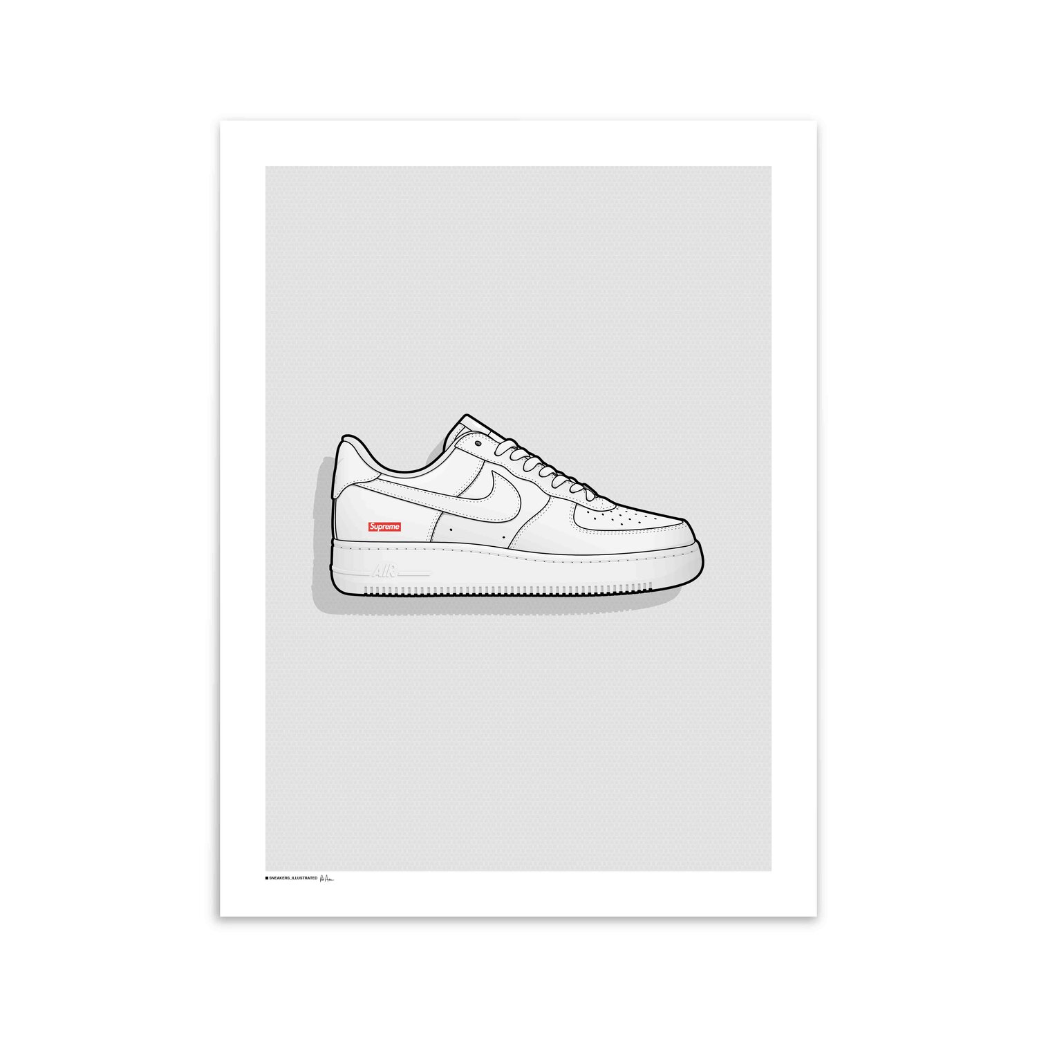 Descifrar El uno al otro repertorio Supreme x Nike Air Force 1 'White' Poster — Sneakers Illustrated