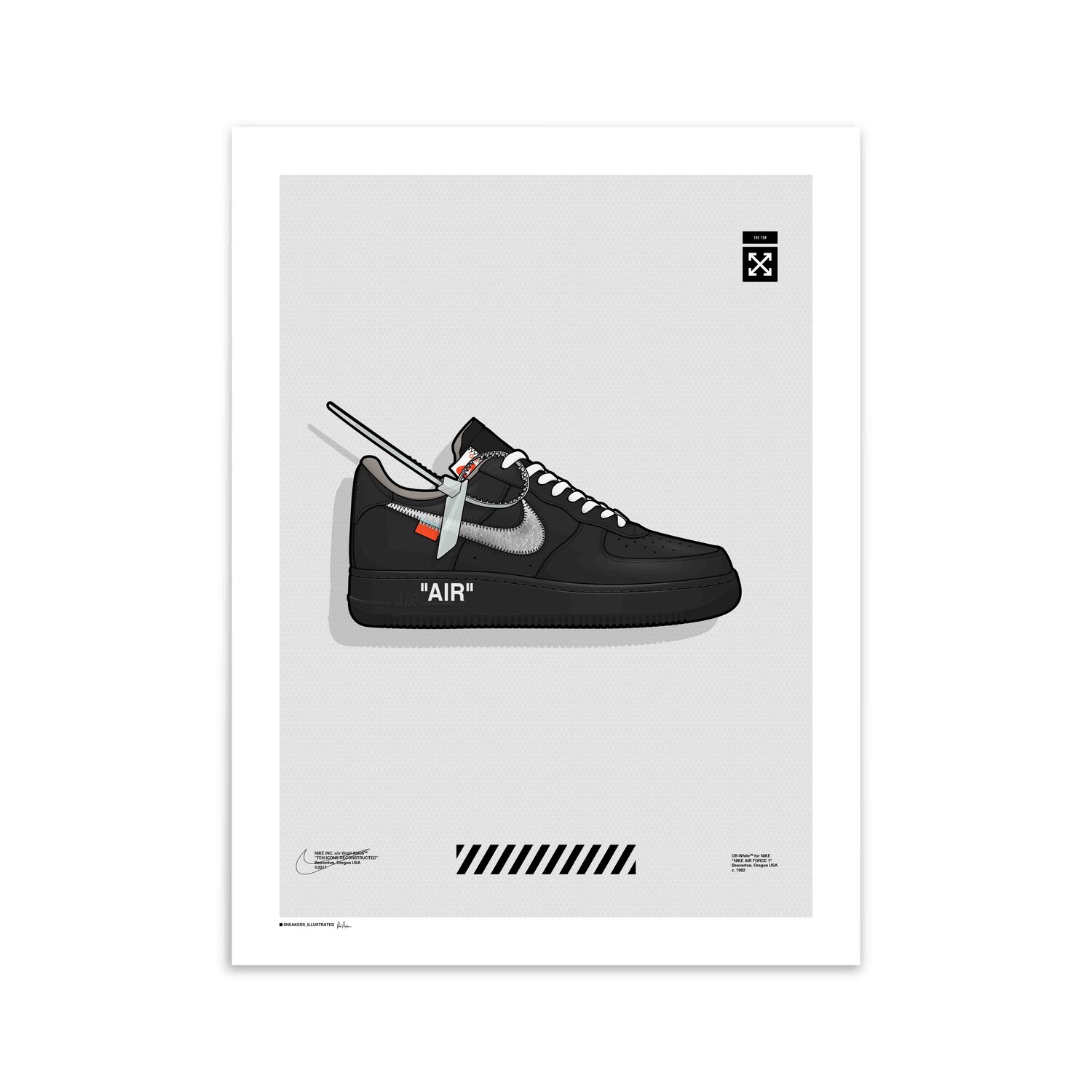 Género Uva Aparte Off-White X Nike Air Force 1 'MOMA' Poster — Sneakers Illustrated