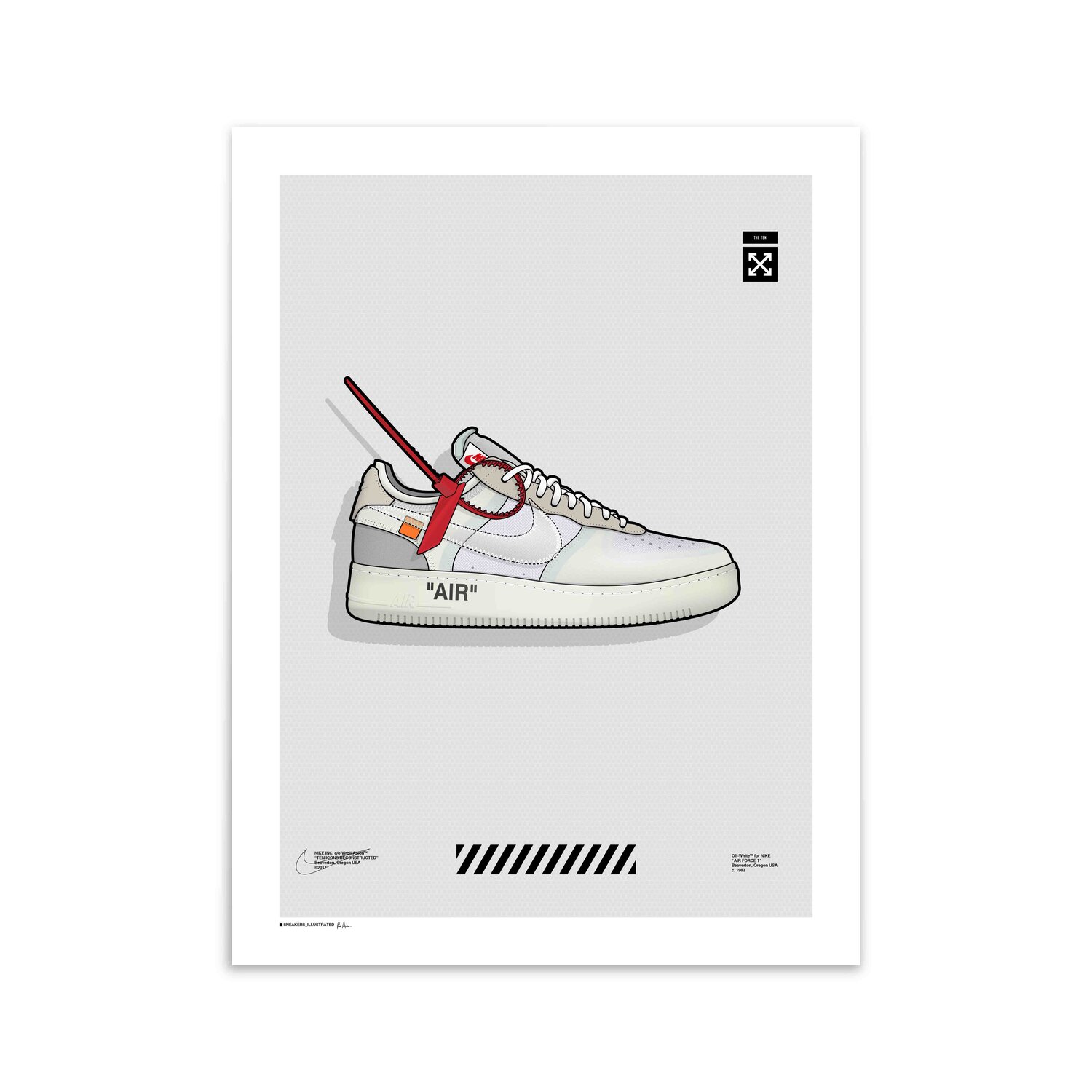 Off-White Nike Air Force 'White / The Ten' Poster — Sneakers