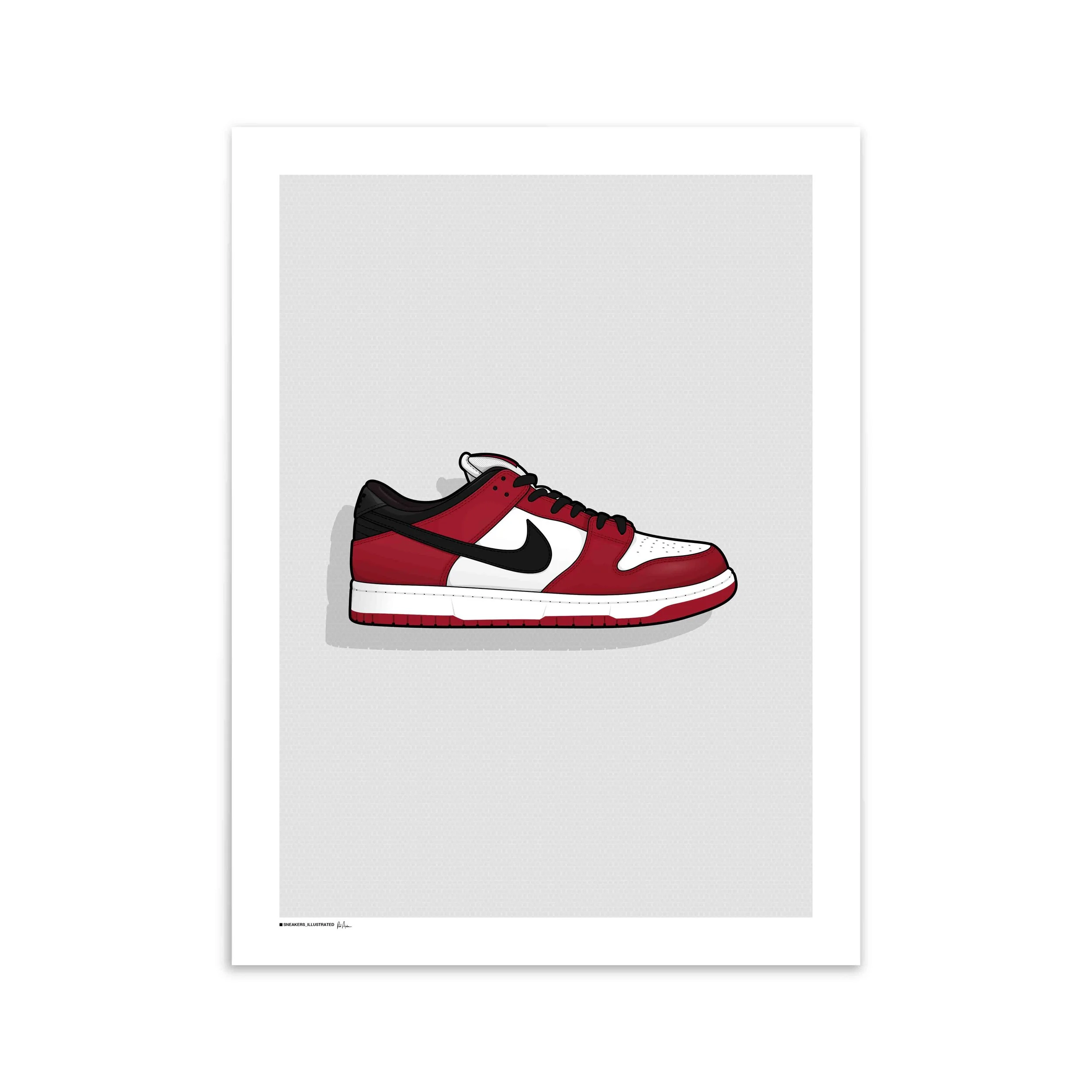 Nike Dunk Low SB 'Chicago' Poster — Sneakers Illustrated