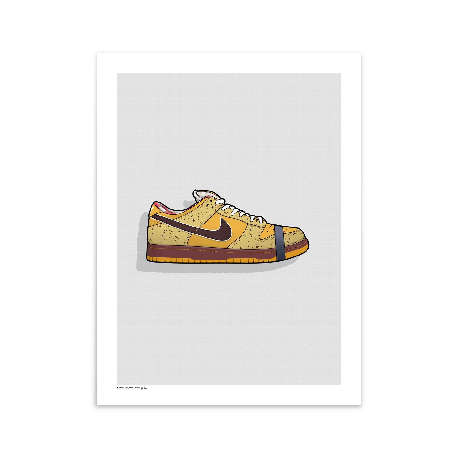Nike Dunk Low SB 'Yellow Poster — Illustrated