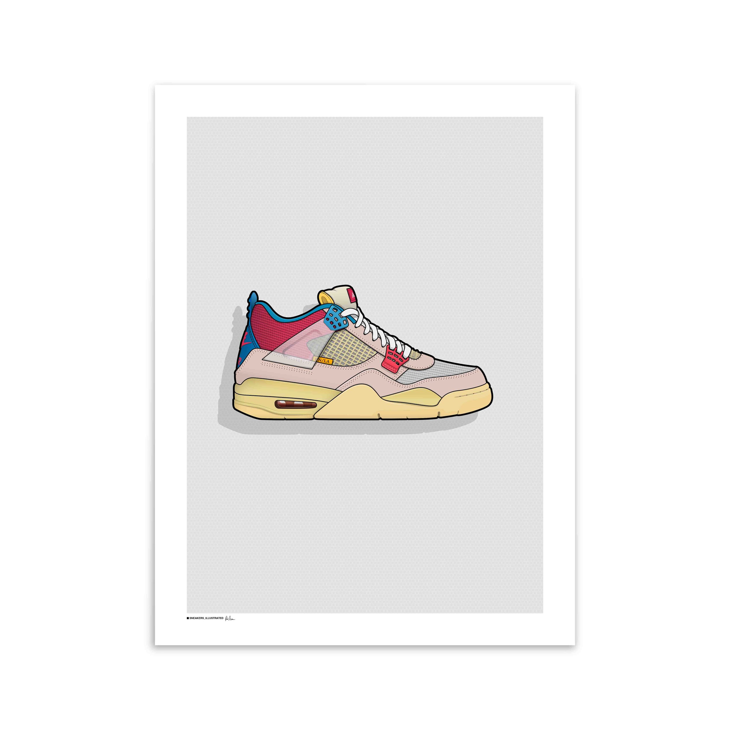 Air Jordan 4 'Union Guava Ice' Poster — Sneakers Illustrated