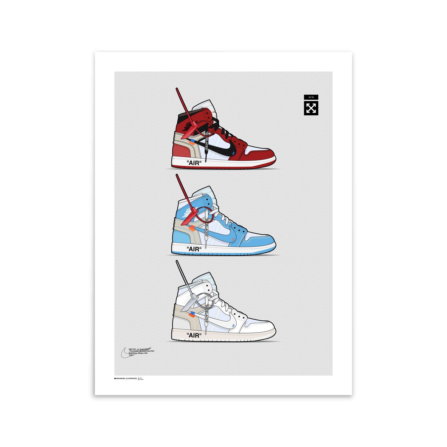Off-White c/o NIKE, INC. THE TEN Campaign - WNW  Nike campaign, Sneaker  posters, Sneakers illustration