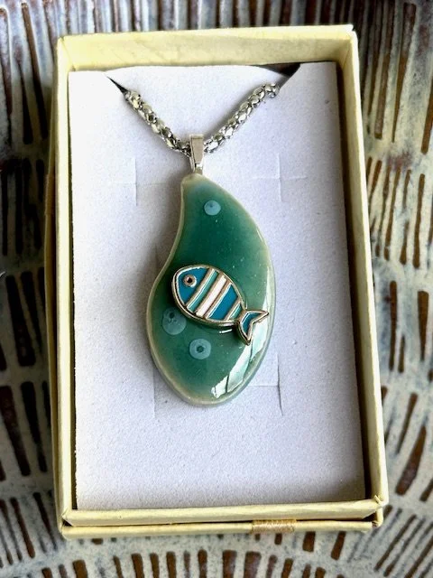 Glazed Ceramic Pendant 38
