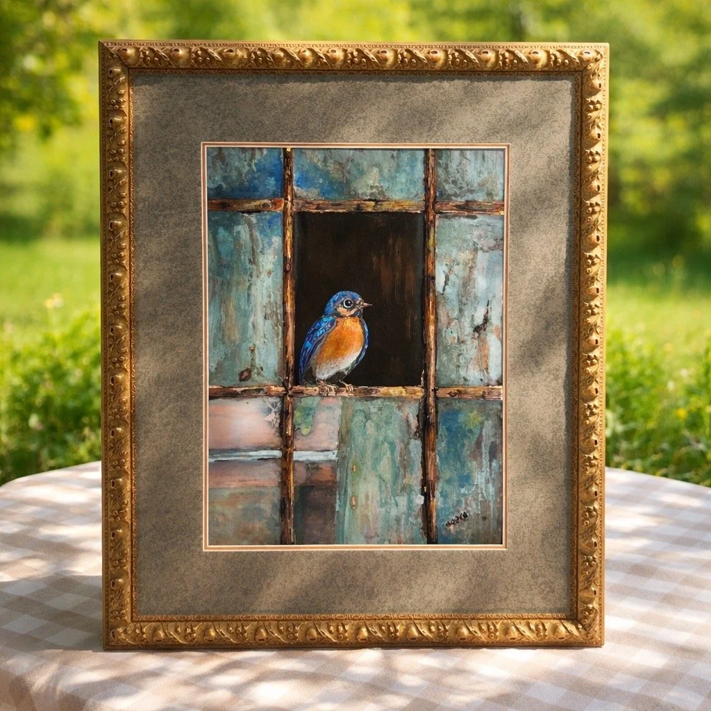 Between the Panes -  Framed and Matted Copper Works
