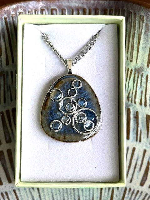 Glazed Ceramic Pendant 40