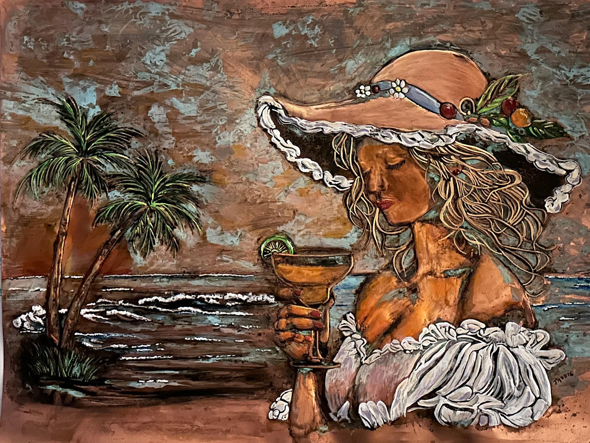A Toast to the Tide - Framed and Matted Copper Works (Copy)