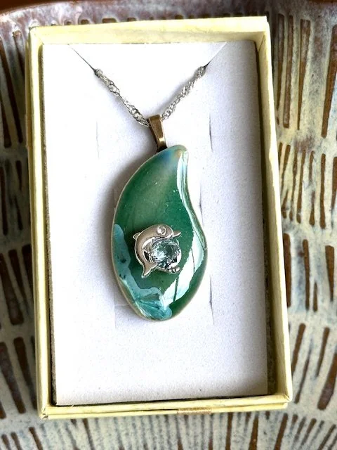 Glazed Ceramic Pendant 17