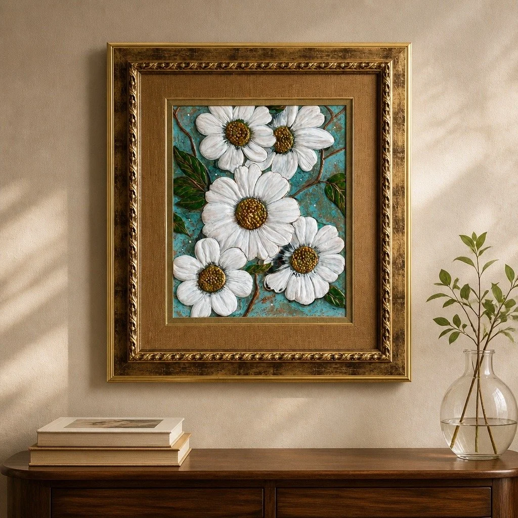 Signs of Spring - Framed and Matted Copper Works