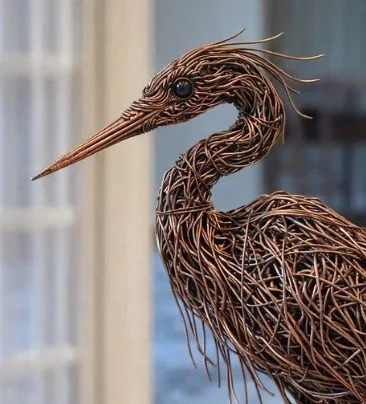 The Great Heron -  Copper Wire Sculpture
