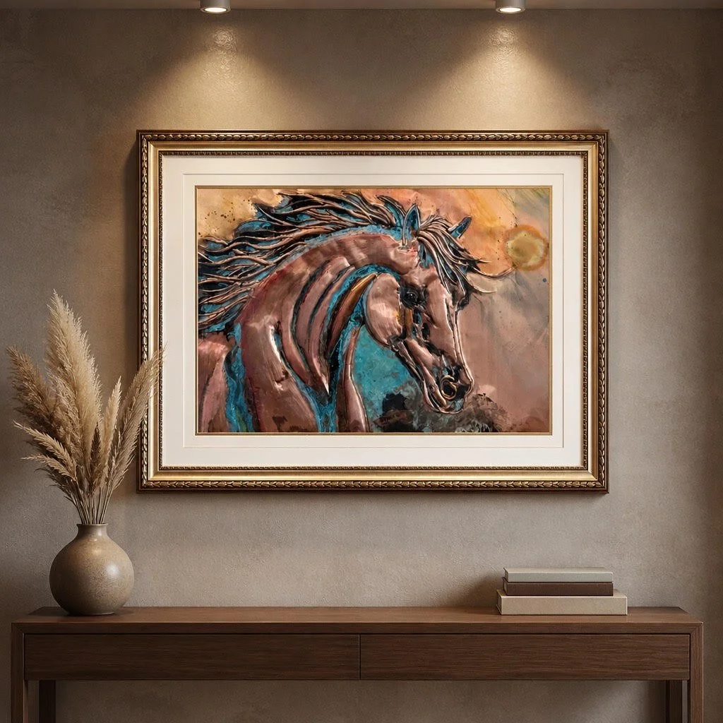 Unbroken- Framed and Matted Copper Works