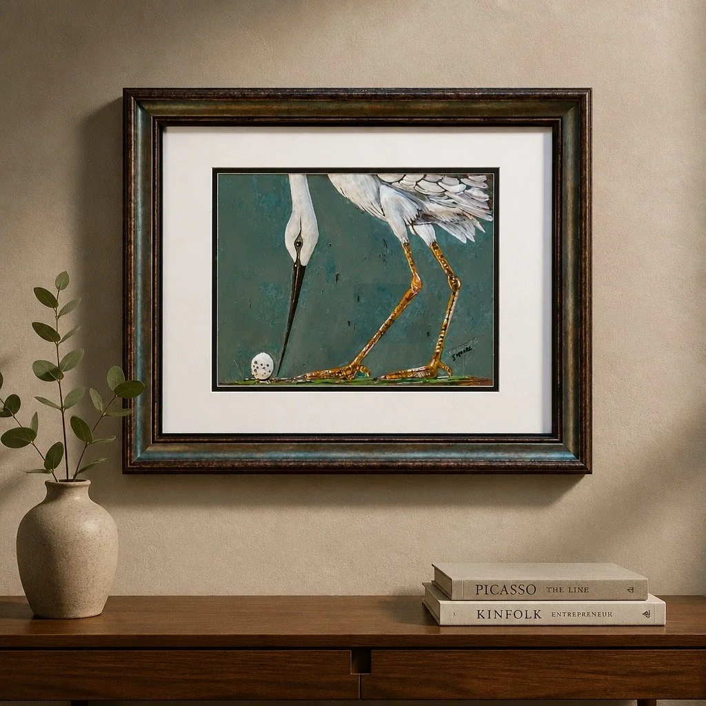 Tee’d Up -  Framed and Matted Copper Works