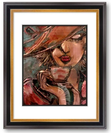Woman and Coffee Framed.jpg