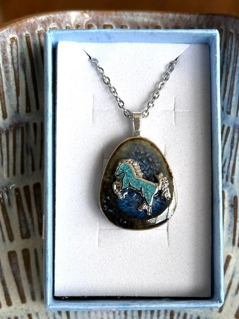 Glazed Ceramic Pendant 23