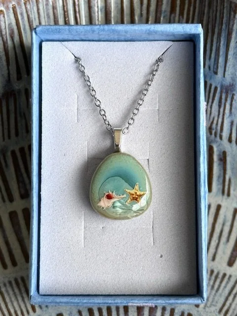 Glazed Ceramic Pendant 45