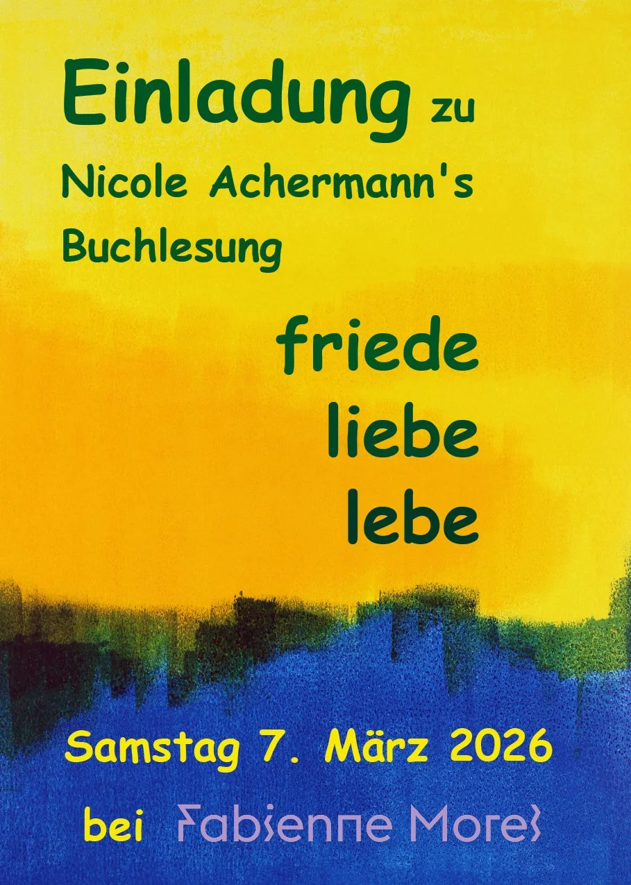 Buchlesung friede liebe lebe mit Nicole Achermann 
