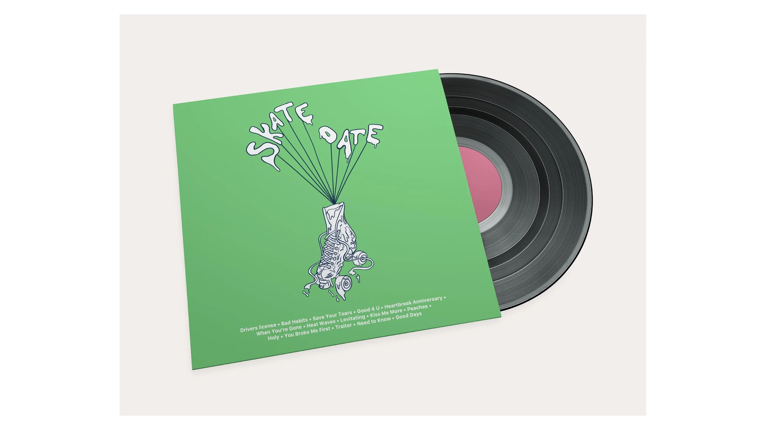 Emily Doughty / Skate Date Album Cover / Illustration + Design / emilydoughty.com