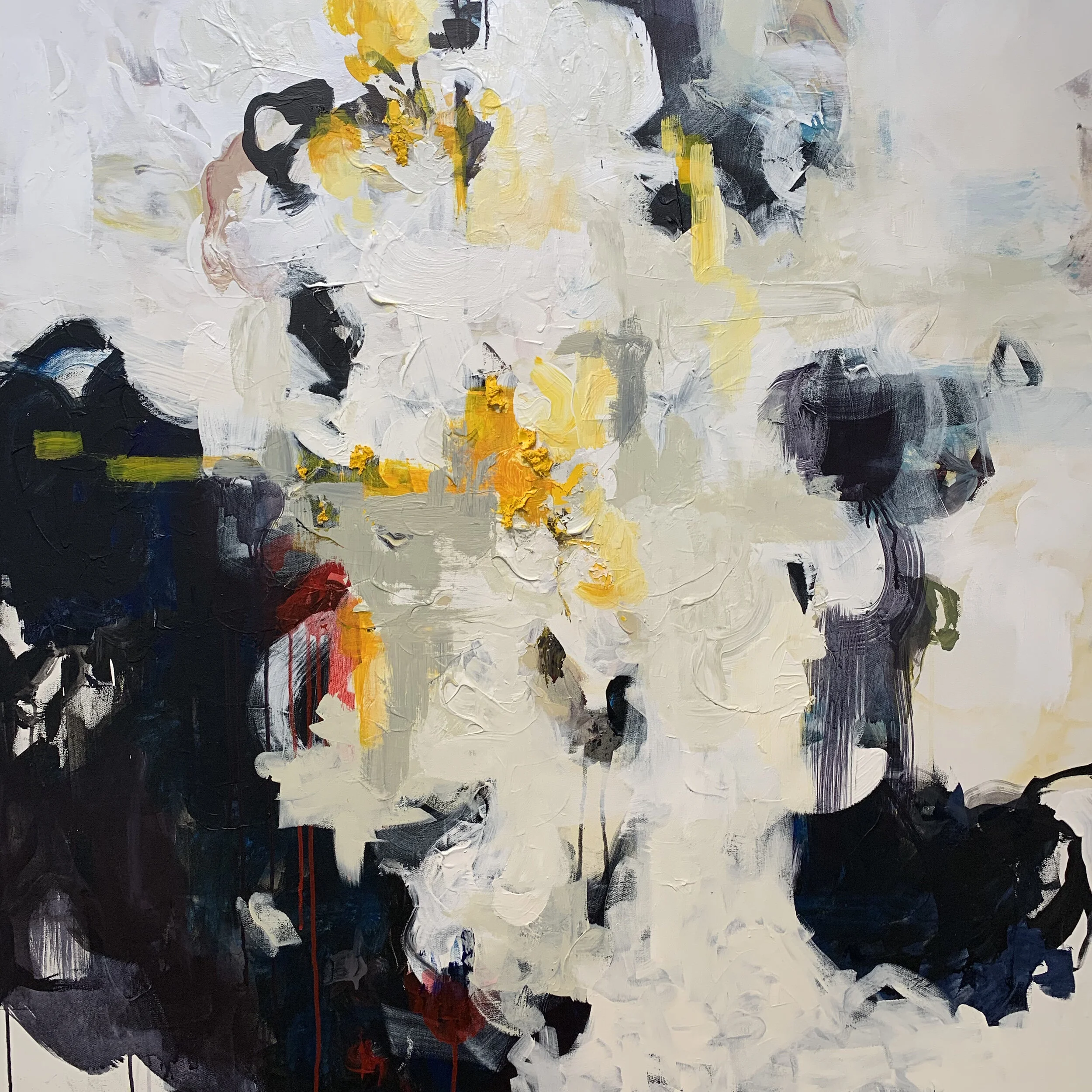 Gianna Tesone / SELAH / Continuation (Triptych detail) / Acrylic on Canvas, 2020, 180” x 72” x 2”