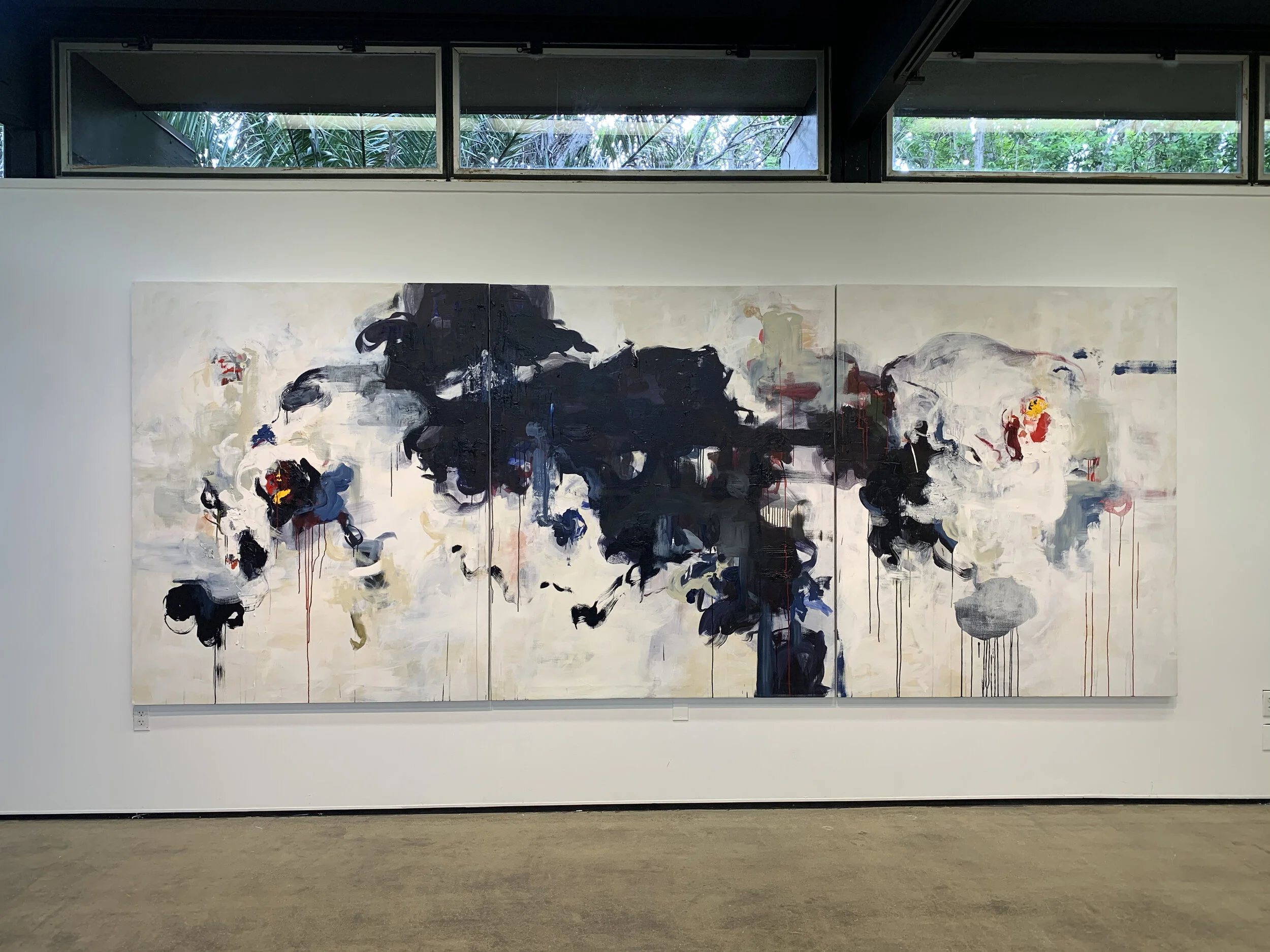 Gianna Tesone / SELAH / Continuation (Triptych) / Acrylic on Canvas, 2020, 180” x 72” x 2”