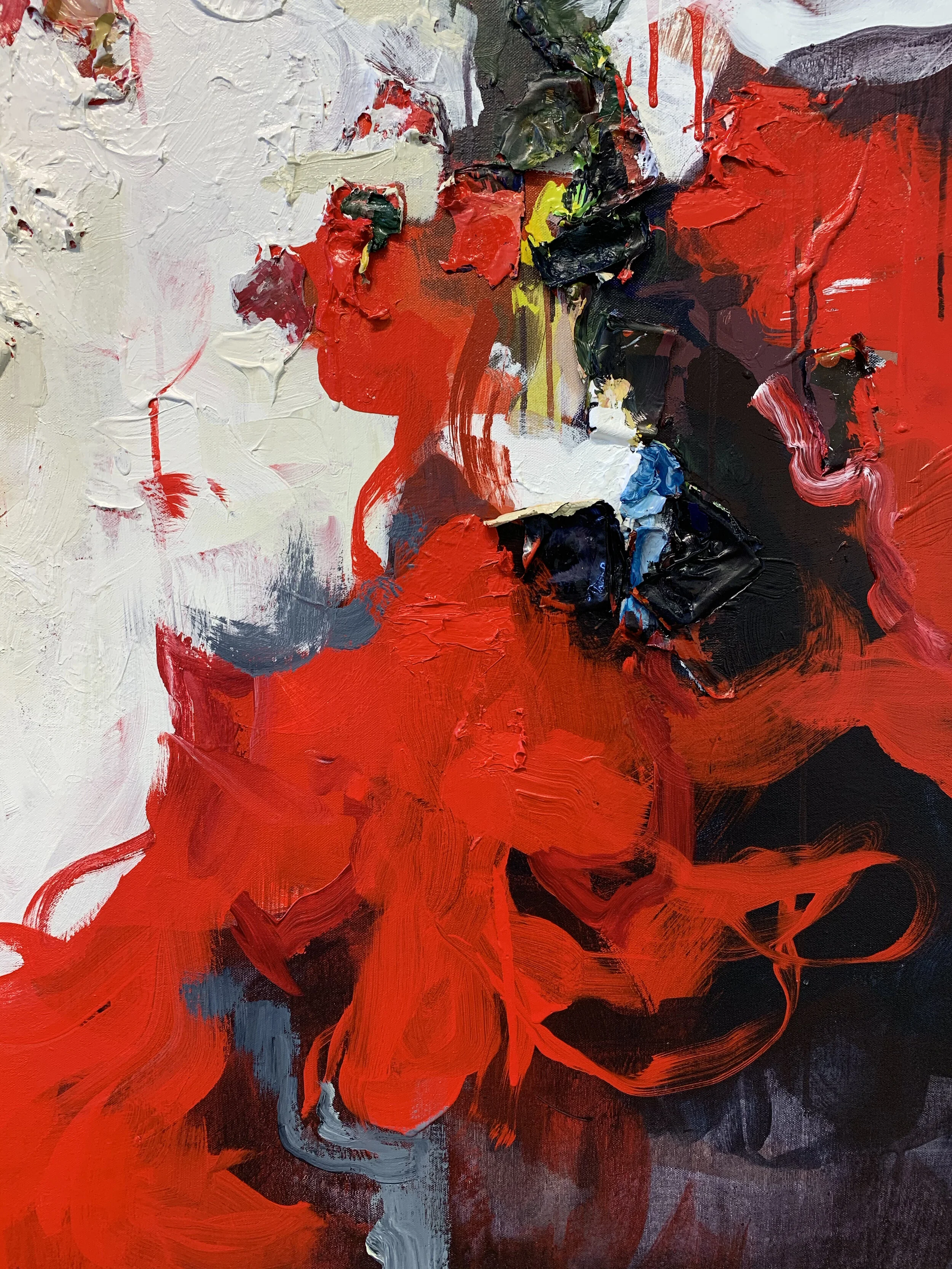 Gianna Tesone / Recognition of the Undone detail / Acrylic on Canvas, 2020, 48” x 60” x 2”