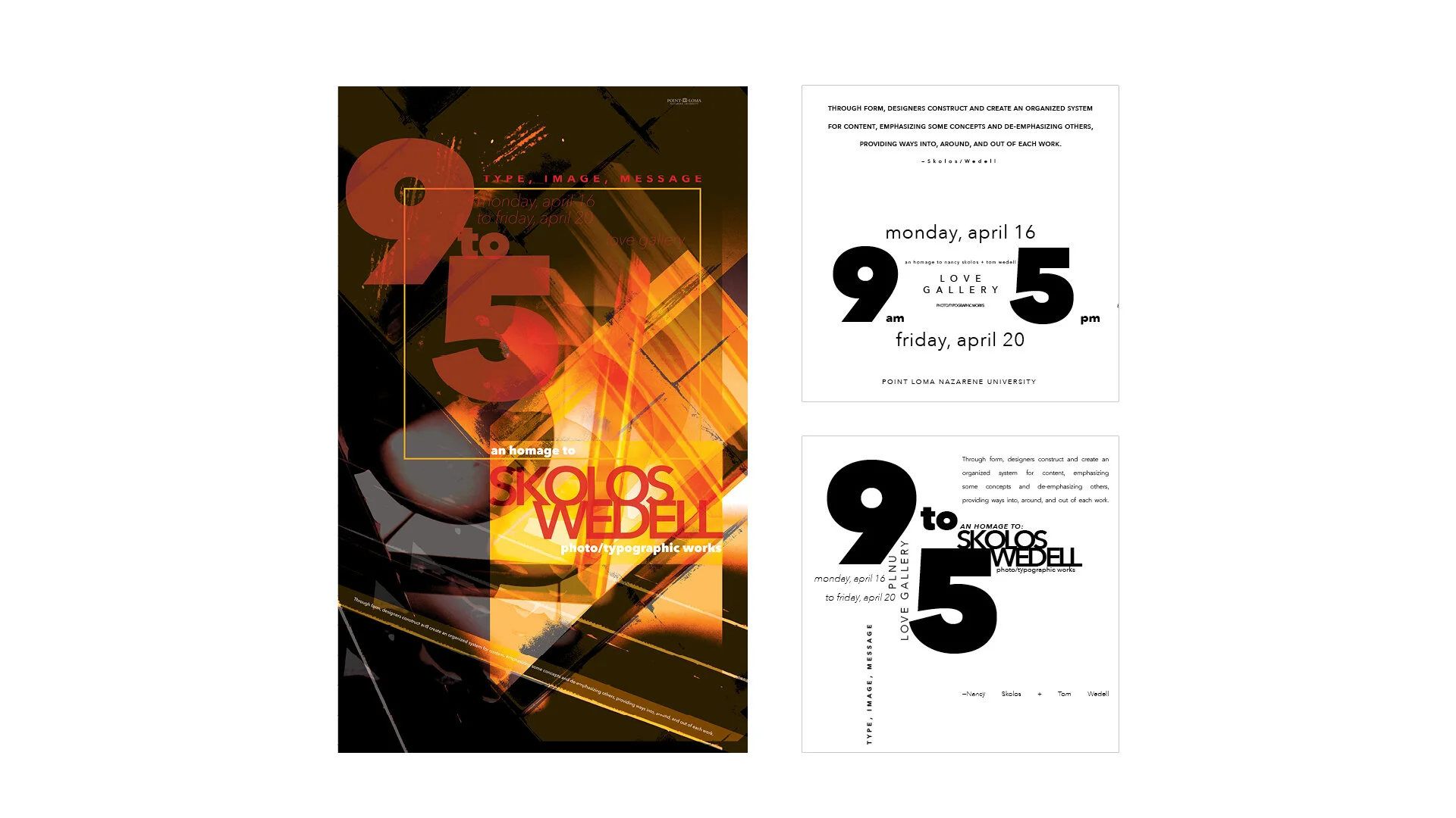 Annalee Sasahara / Skolos + Wedell Exhibit Poster and Type Studies
