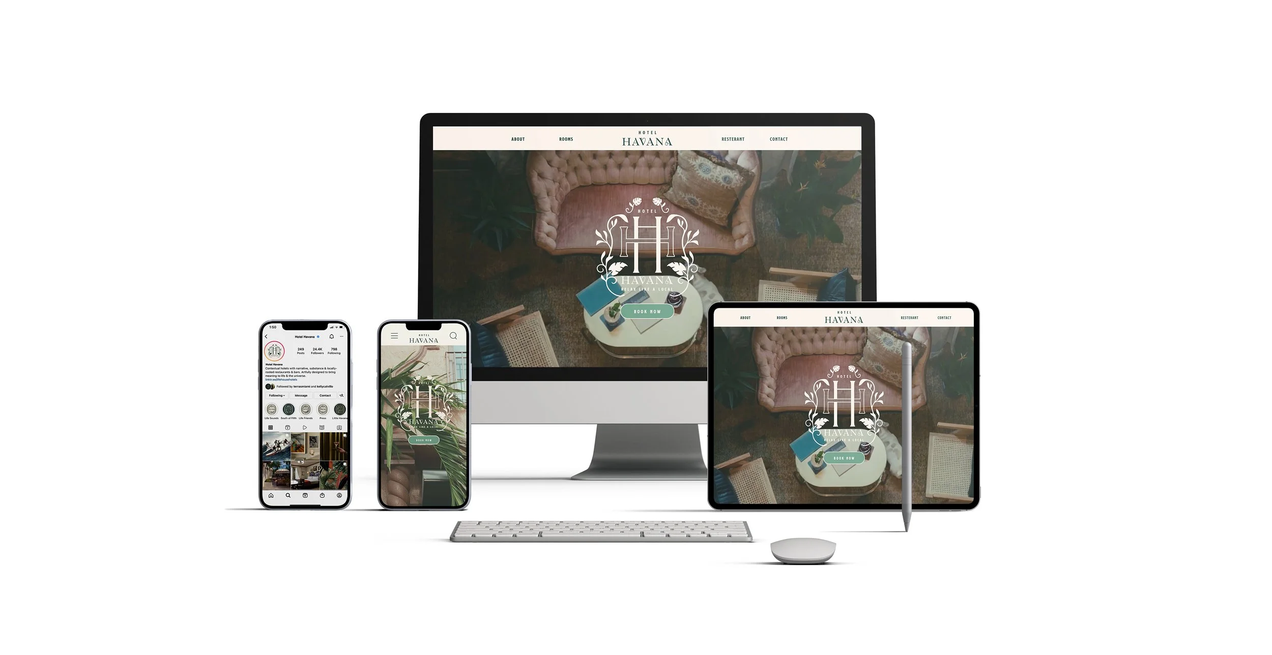 Riley Hansen / Hotel Havana Rebrand / Creative Direction, Naming, and Tagline / rileyanndesigns.com