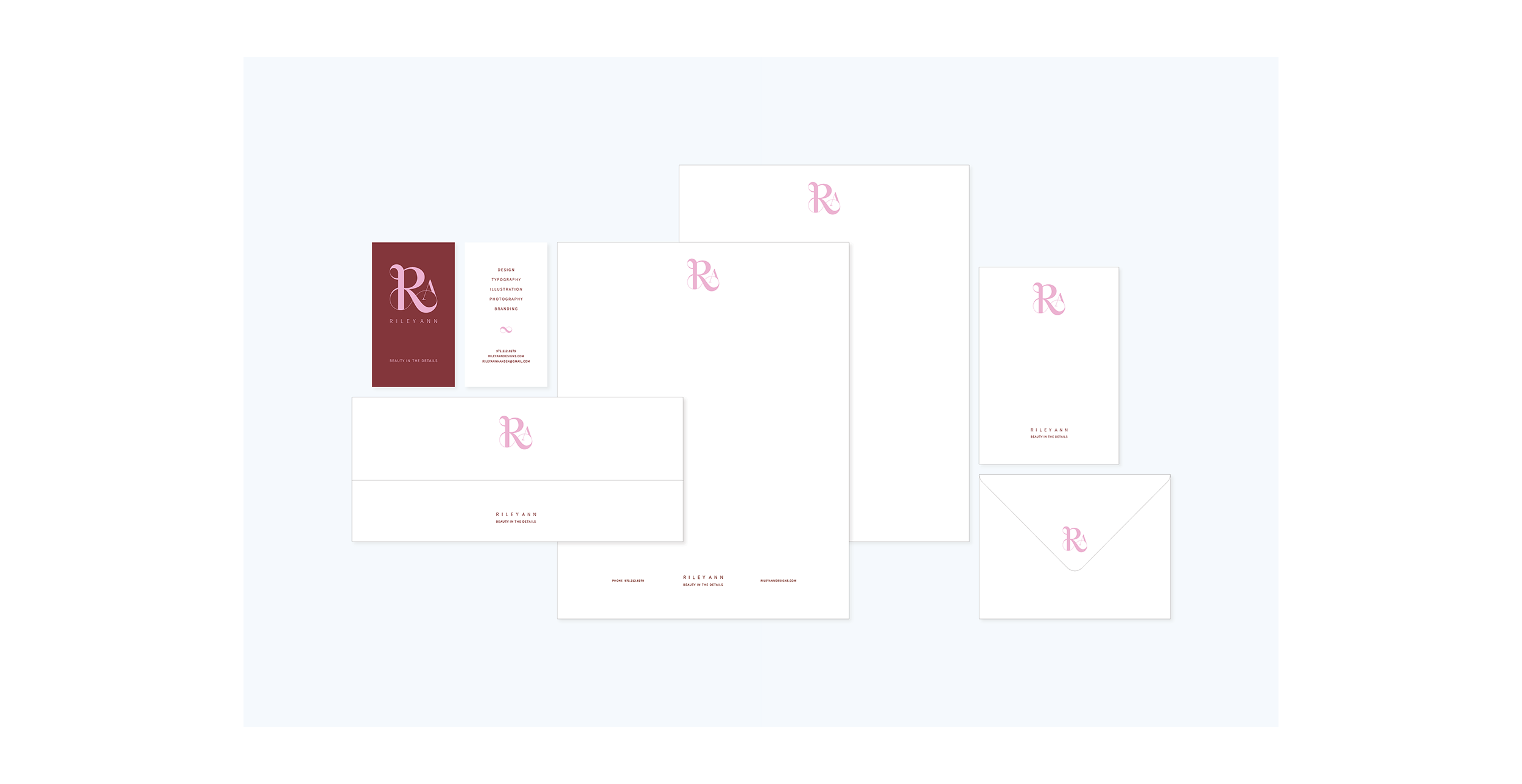 Riley Hansen / Professional Brand Identity / Business Stationery / rileyanndesigns.com