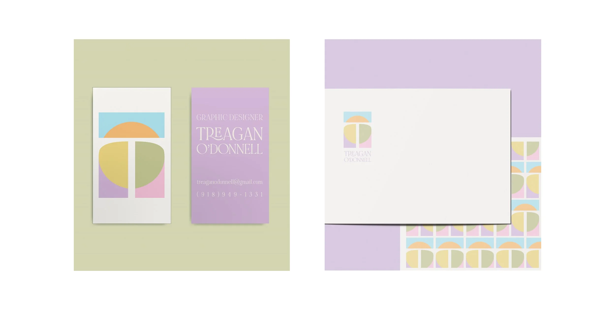 Treagan O’Donnell / Professional Brand Identity / Business Cards and Envelope / treaganodonnell.com