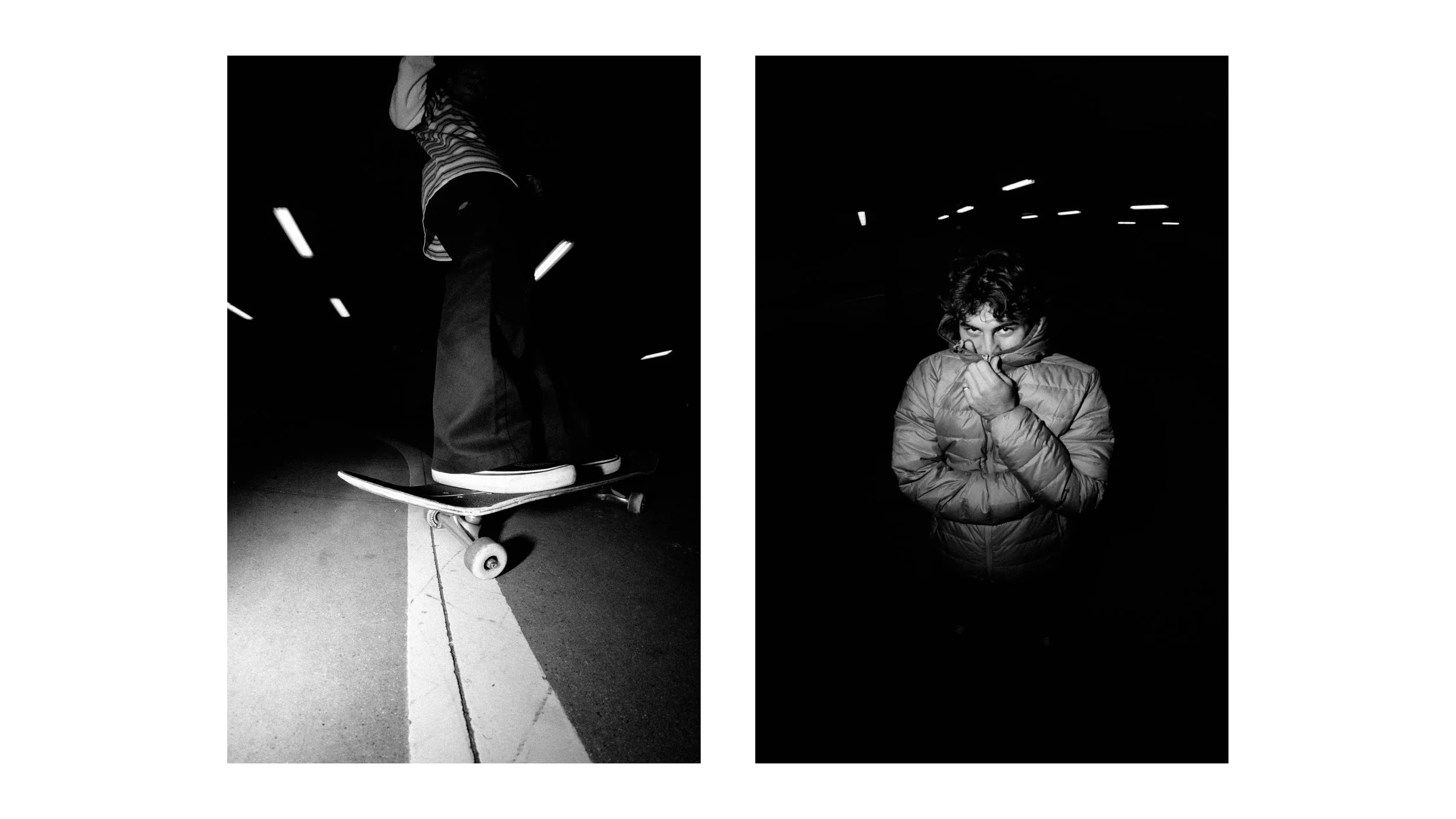 Trevor Hallahan / left: Flash Test and right: Portrait of Josh / Digital Photographs / instagram.com/trvrhllhn