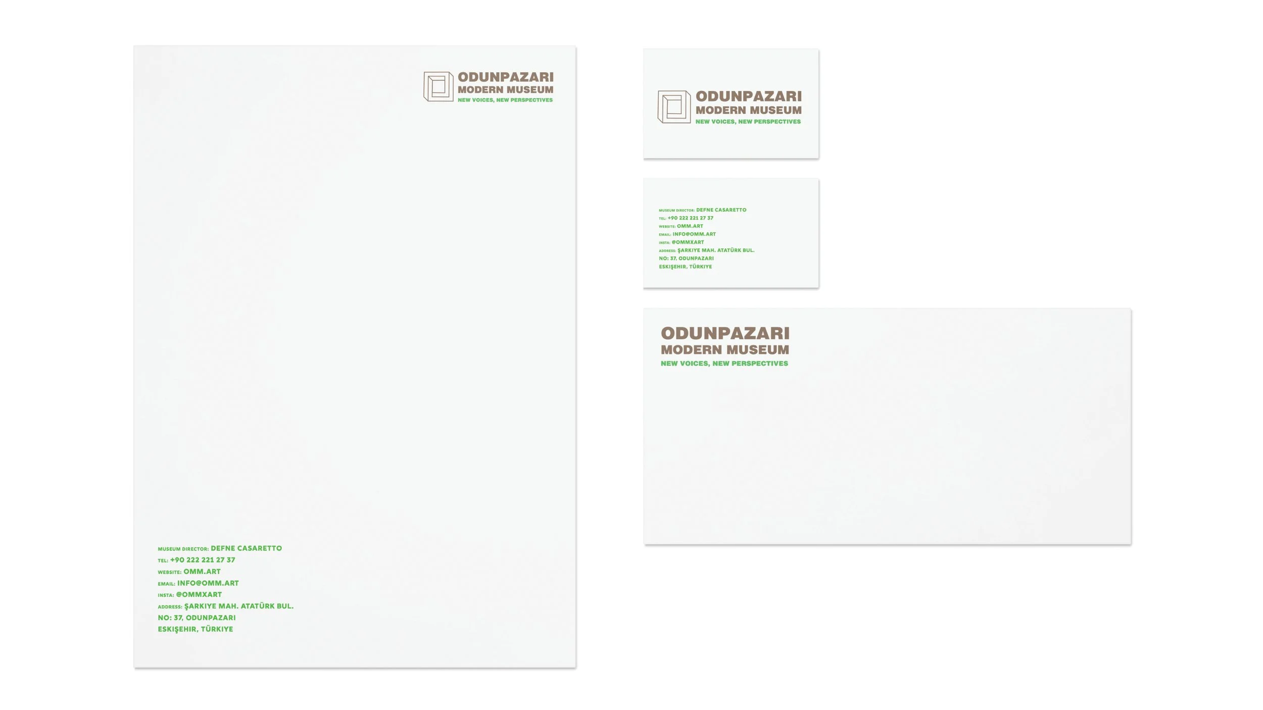 Berkley Ashmore / Odunpazari Modern Museum / Brand Identity Stationery, Naming and Tagline / berkleyashmore.com