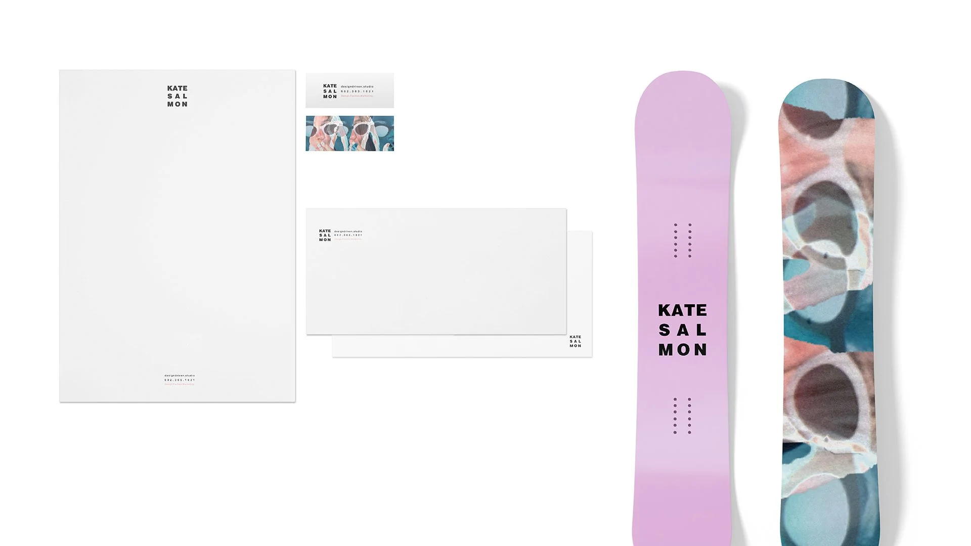 Katelyn Salmon / Business Stationery + Snowboards / Professional Brand / designdriven.studio.com