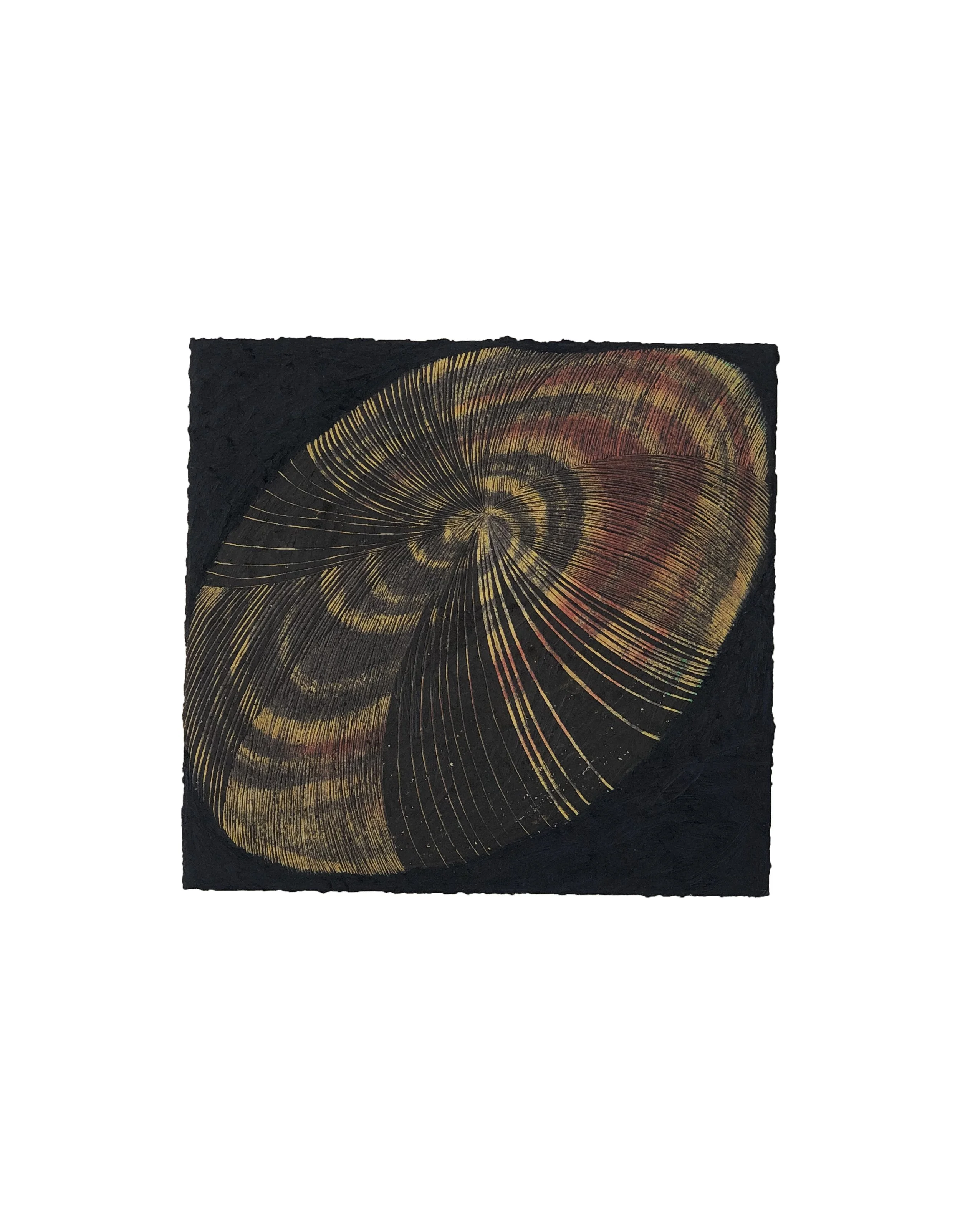 Spiral (one), 2023, oil on paper, 16cm x 15cm | 2023